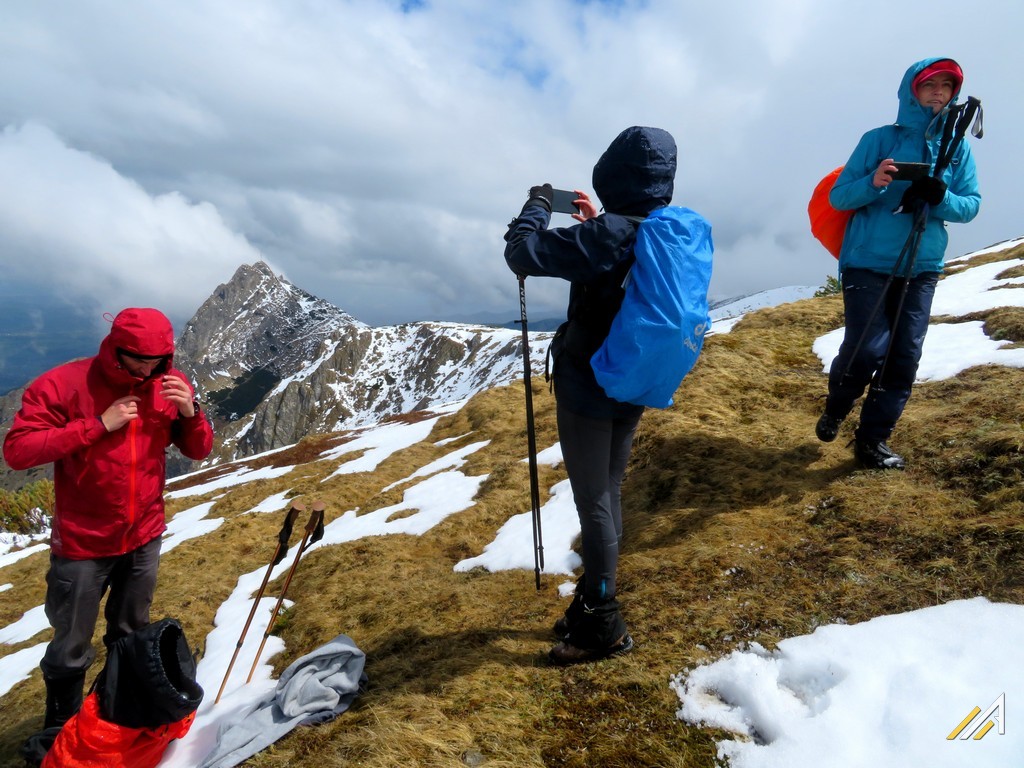 Tatry Zachodnie, Czerwony Grzbiet. Widok na Giewont