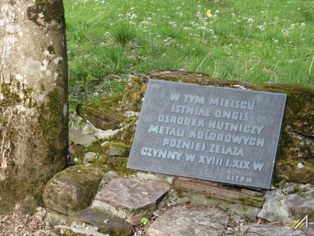 Wycieczka w Tatry, Dolina Kościeliska. Pamiątkowa płyta, przypominająca czasy górnictwa w Tatrach