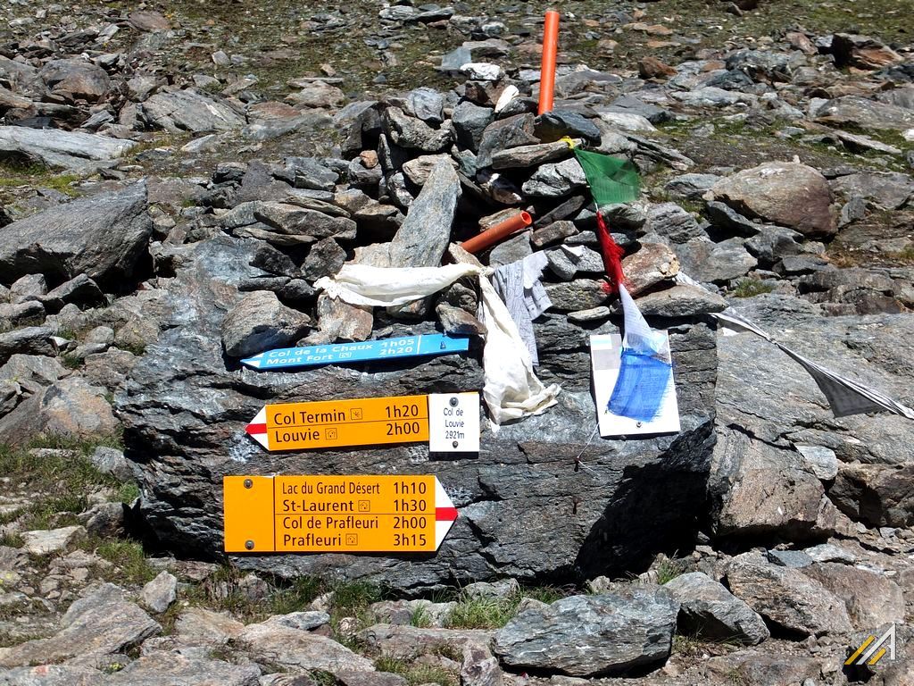 Trekking Haute Route Col de Louvie (2921 m n.p.m.) na szlaku z Cabane de Louvie do Prafleuri