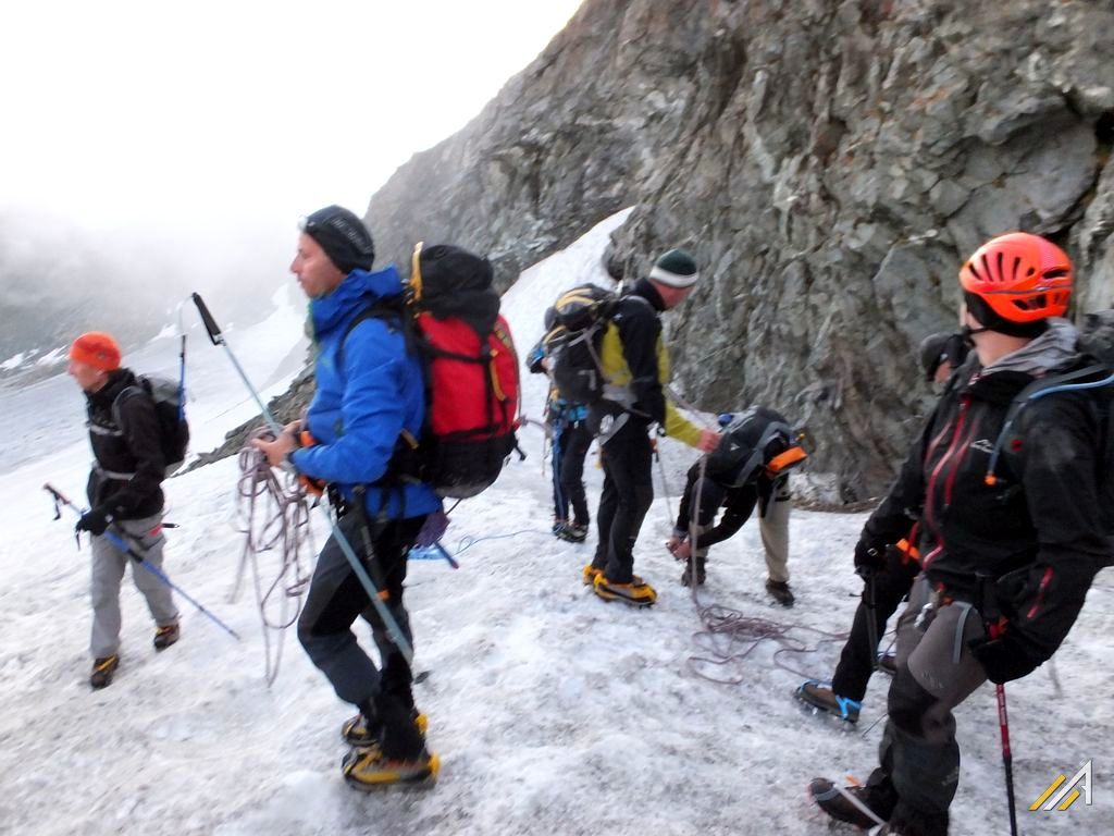 Trekking Haute Route,  Col des Vignettes, pomiędzy Pigne d'Arolla a Mont Collon