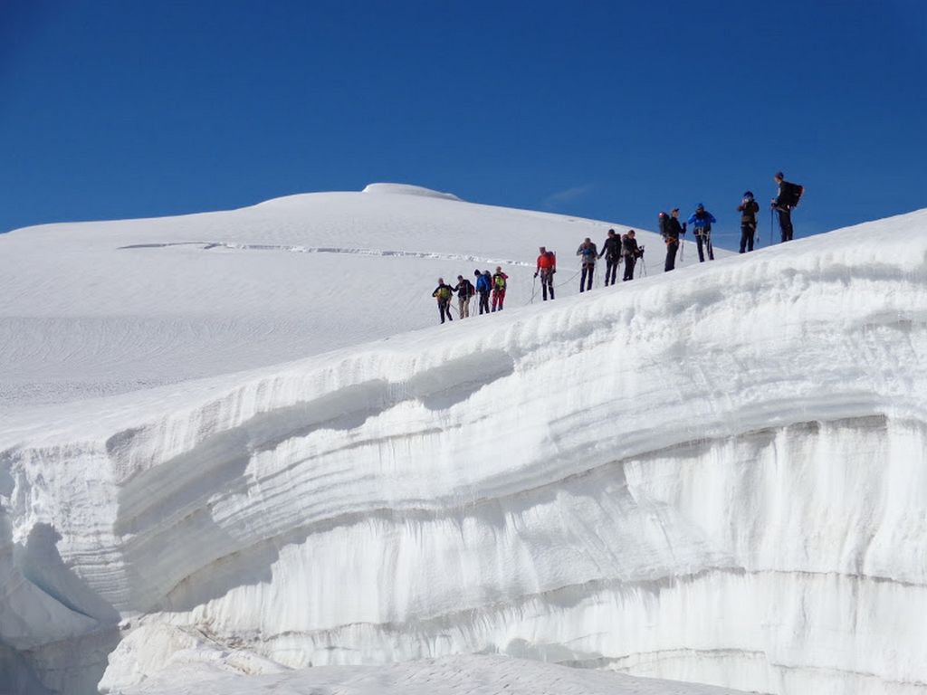 Alpy Walijskie, Szwajcaria. Haute Route, lodowiec Stockjigletscher