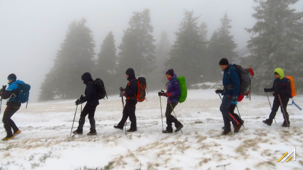 Kurs turystyki zimowej. Beskid Żywiecki, na szlaku Rysianka - Pilsko