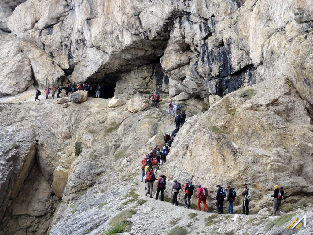 Dolomity, trekking, wejście na Lagazuoi