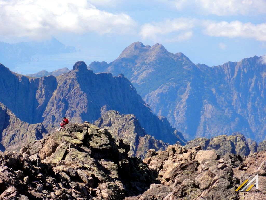 Korsyka, trekking, widok z Monte Cinto