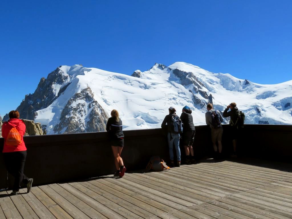 Mont Blanc, widok z Aiguille du Midi (3842 m n.p.m.)